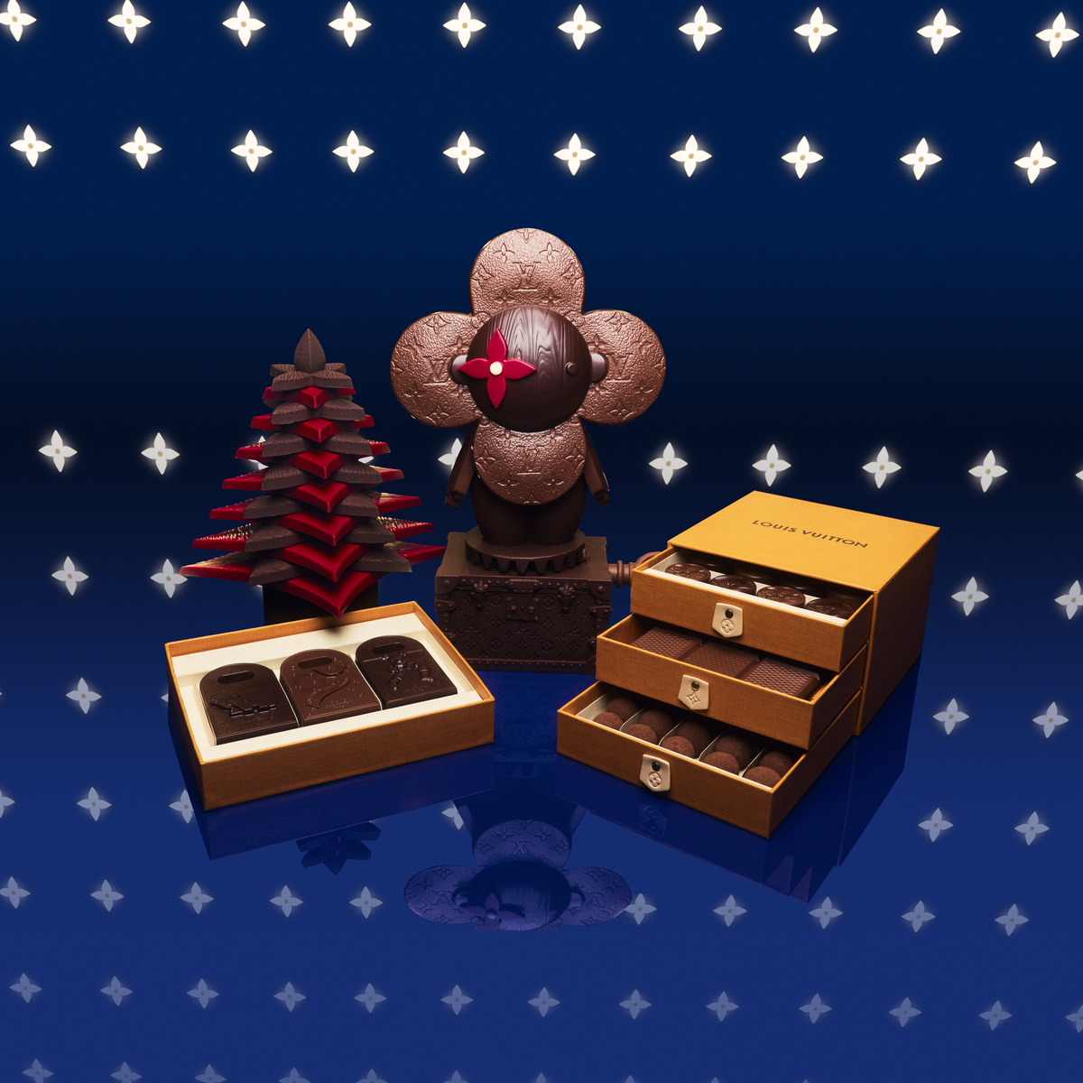 Le Chocolat Maxime Frédéric at Louis Vuitton巧克力专卖店推出圣诞限定巧克力系列